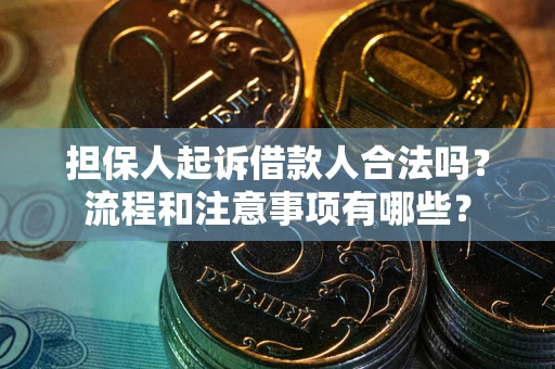 济南担保人起诉借款人合法吗？流程和注意事项有哪些？