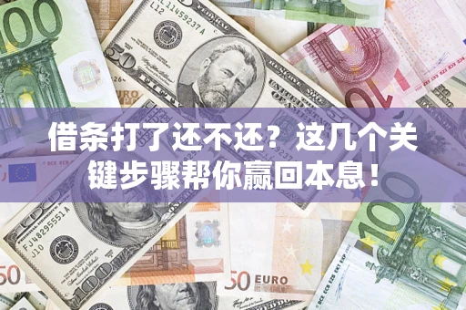 济南借条打了还不还？这几个关键步骤帮你赢回本息！