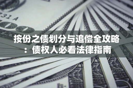 济南按份之债划分与追偿全攻略：债权人必看法律指南