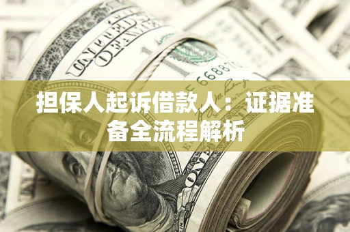 济南担保人起诉借款人：证据准备全流程解析