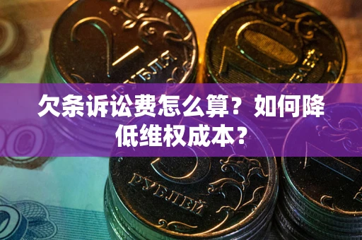 济南欠条诉讼费怎么算？如何降低维权成本？